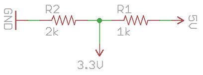 5V to 3.3V Voltage divider